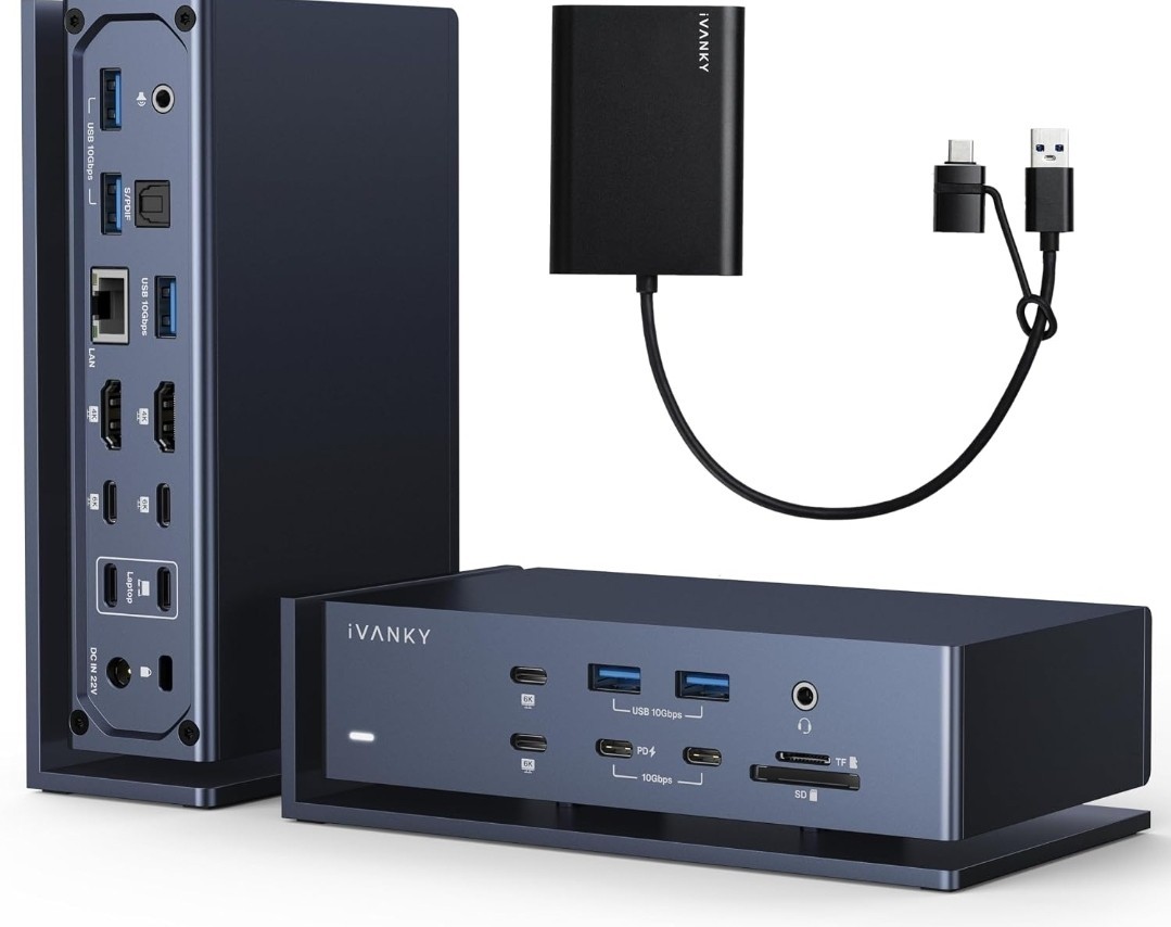FusionDock Max 1 Thunderbolt 4, 20-in-1 Quad 6K@60Hz Monitor Docking Station .