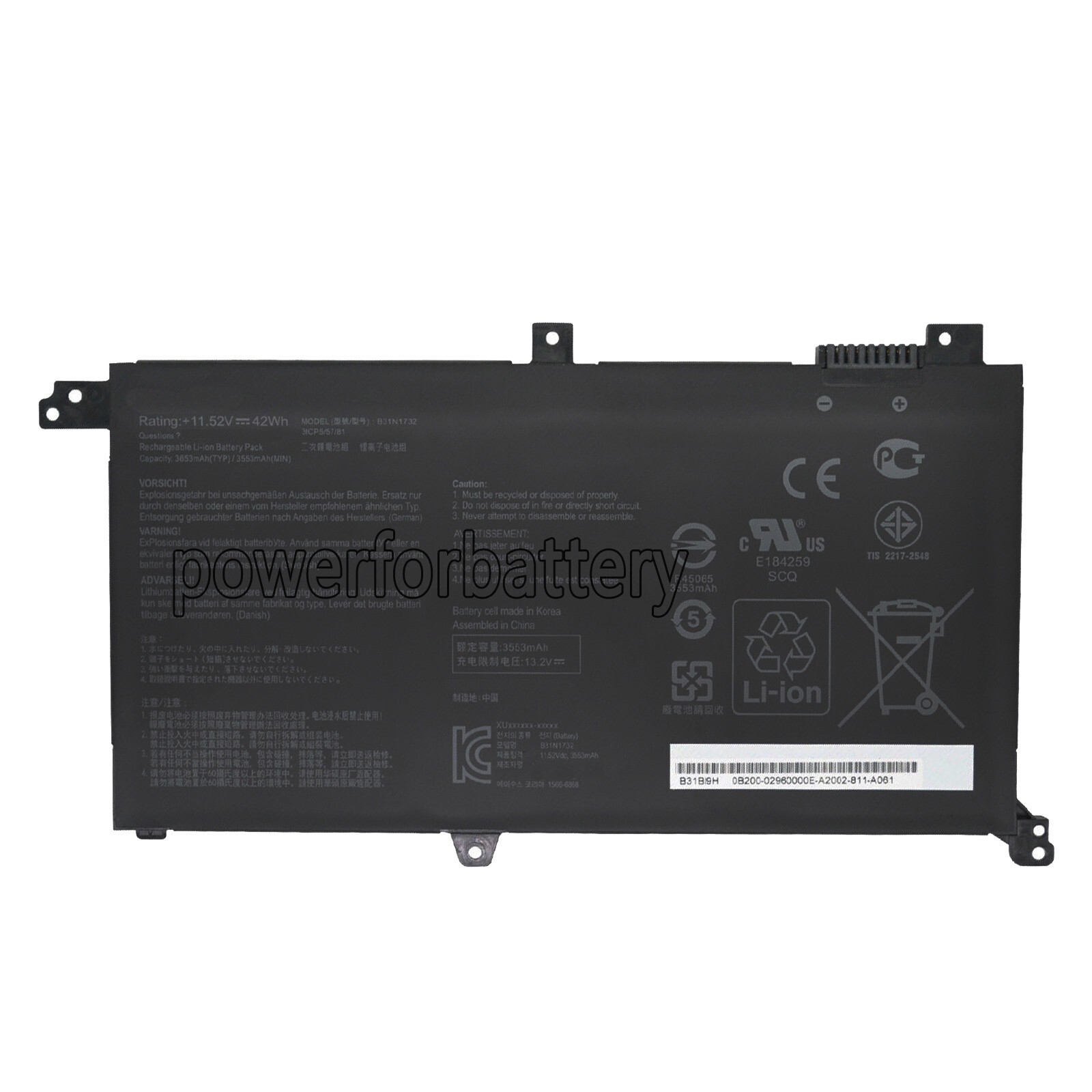 B31N1732 B31Bi9H 42Wh Battery For AS  X430FN VX60G B31BI9H VivoBook S14 S430FA