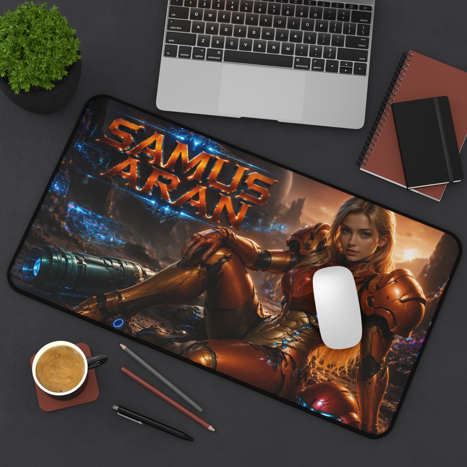 Samus Aran XXL Desk Mat, Gaming Mouse Pad, Keyboard Mat, Gamer Gift