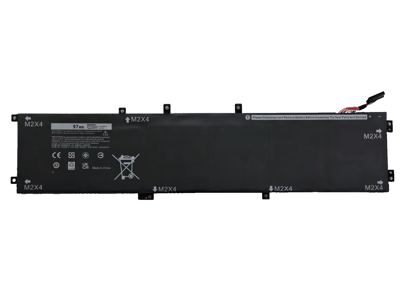 97Wh 6GTPY Battery For Dell XPS 15 9570 9560 7590 Precision 5530 5520 5510 GPM03
