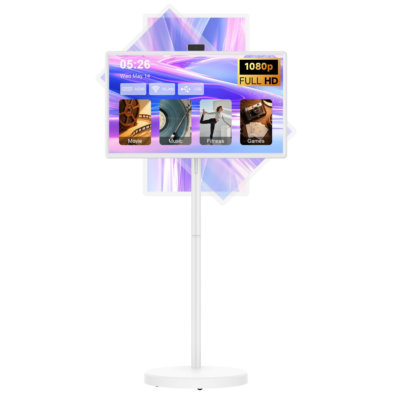 32-INCH 1080P PORTABLE TOUCH-SCREEN MONITOR 8GB 128GB STORAGE Rolling Tablet TV
