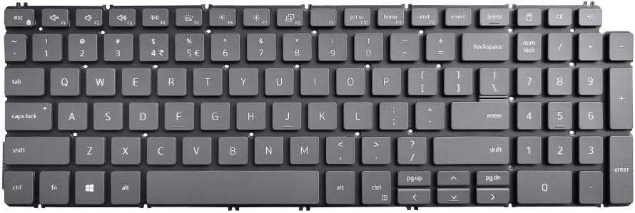 US Layout Keyboard for Dell Inspiron 7506 15-7506 2-in-1 Non Backlit Backlight