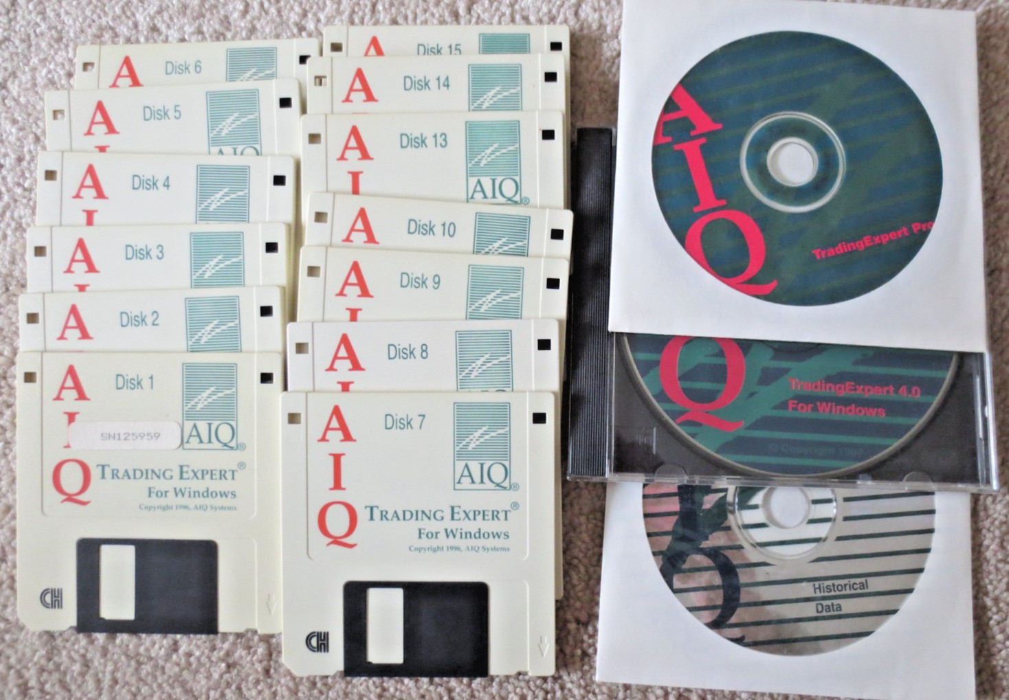 Vintage Trading Expert for Windows - AIQ Systems Floppy Disks Software + Storage