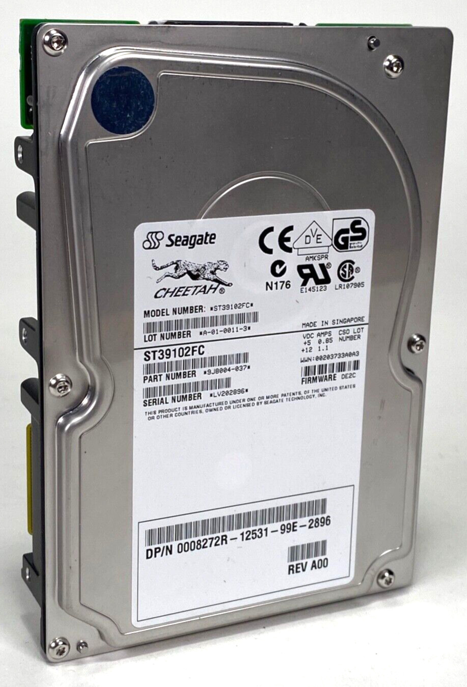 Seagate Cheetah-Model # ST39102FC Part # 9J8004-037-Fibre Channel FC Hard Drive