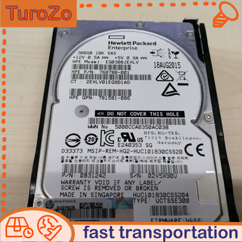 HPE 785410-001 785067-B21 A 300GB 12G SAS 10K SC DP SFF 2.5Hard Drive Gen8 Gen9