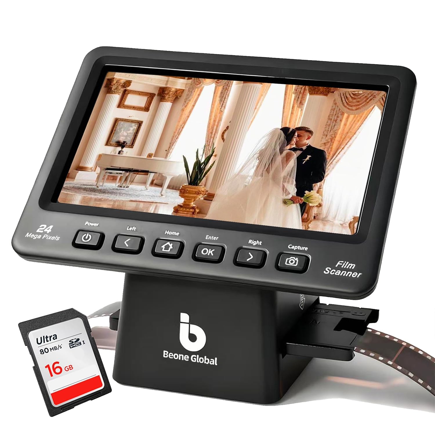 BEONEGLOBAL ClearScan P7 Film Scanner, 7” LCD 24MP Slide & Negative Scanner...