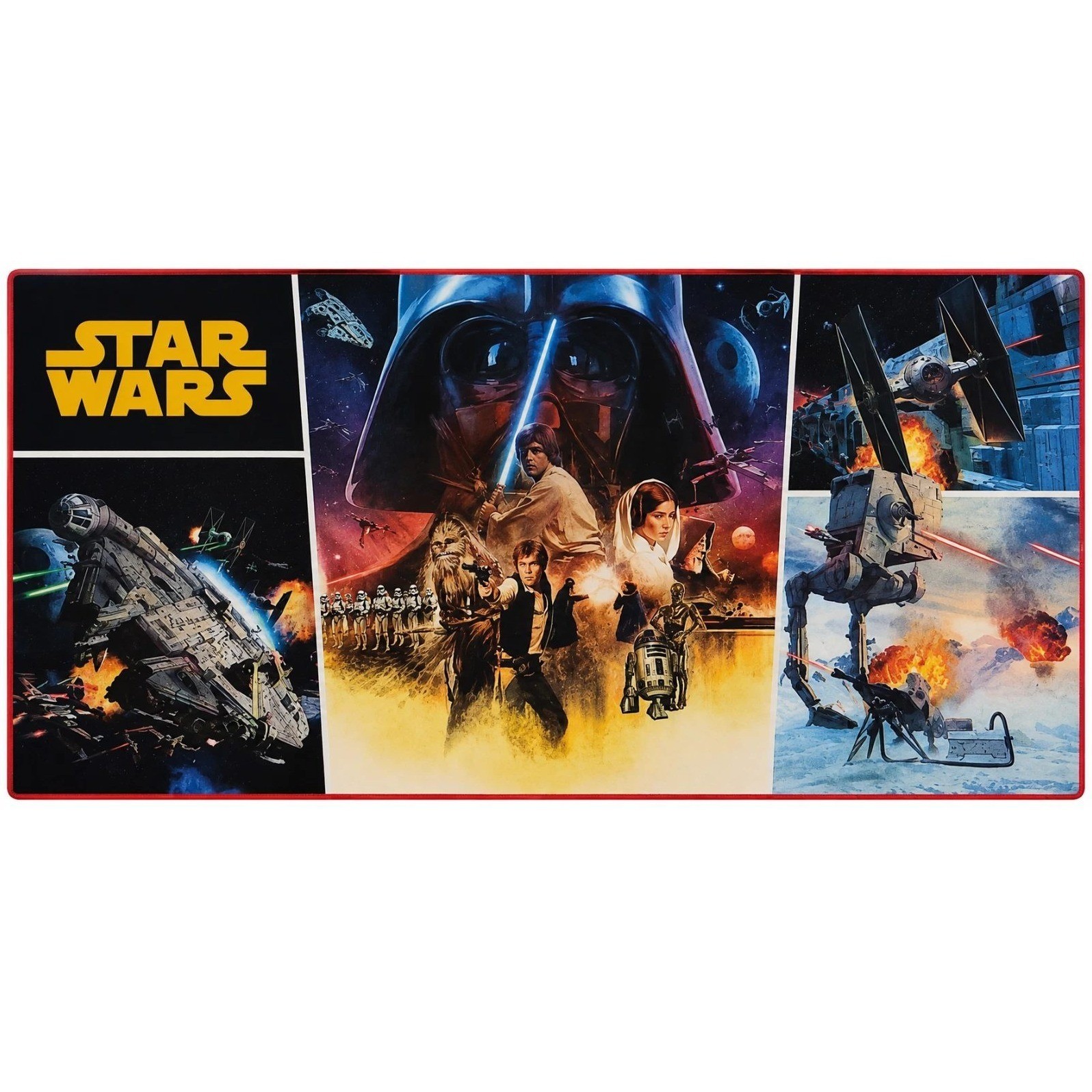 Star Wars Original Trilogy Collage Desk Mat XL Gaming Mouse/Keyboard Pad 31"x15"