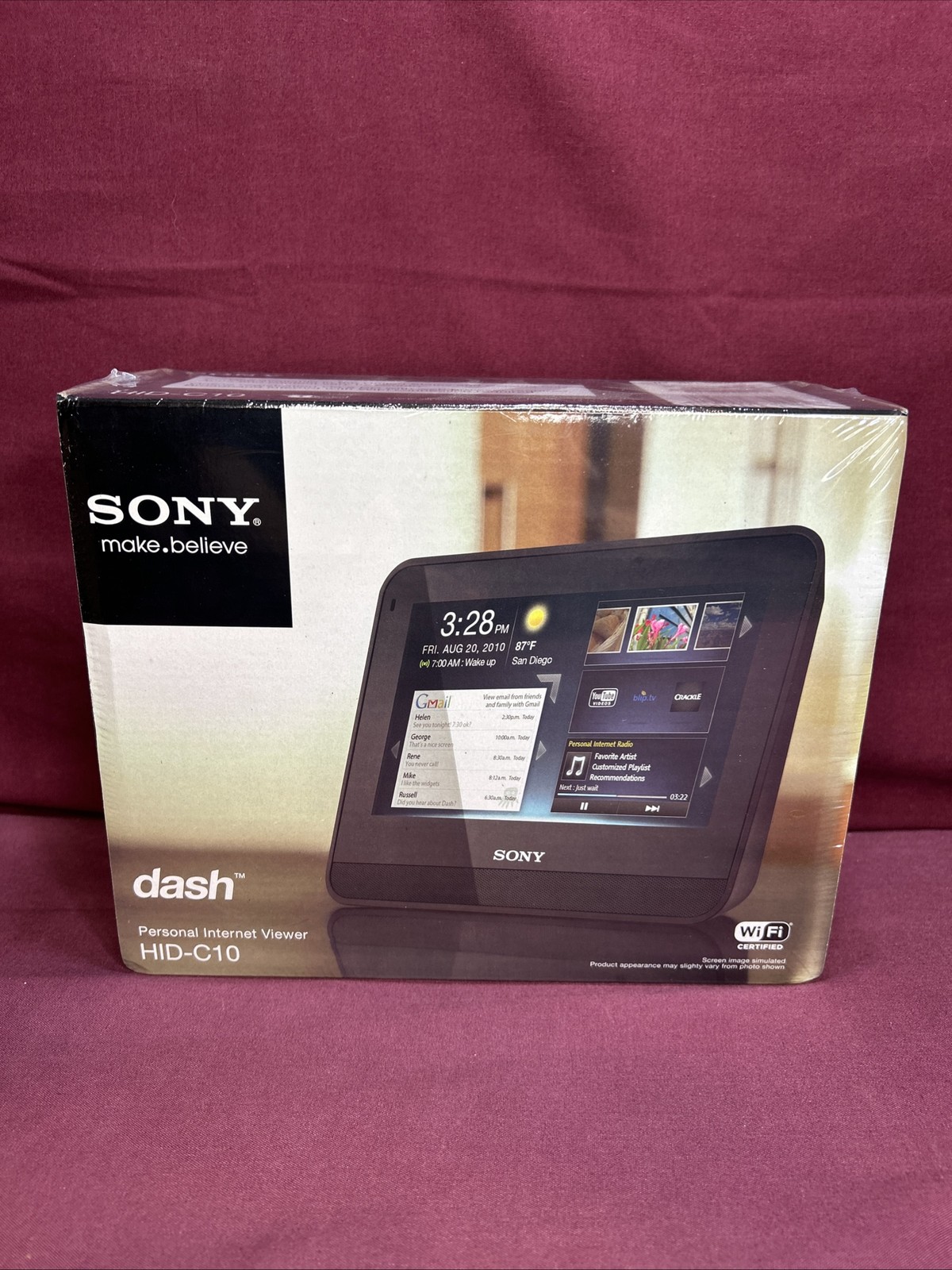 Sony Dash HID-C10 Personal Internet Application Viewer-New Sealed In Box