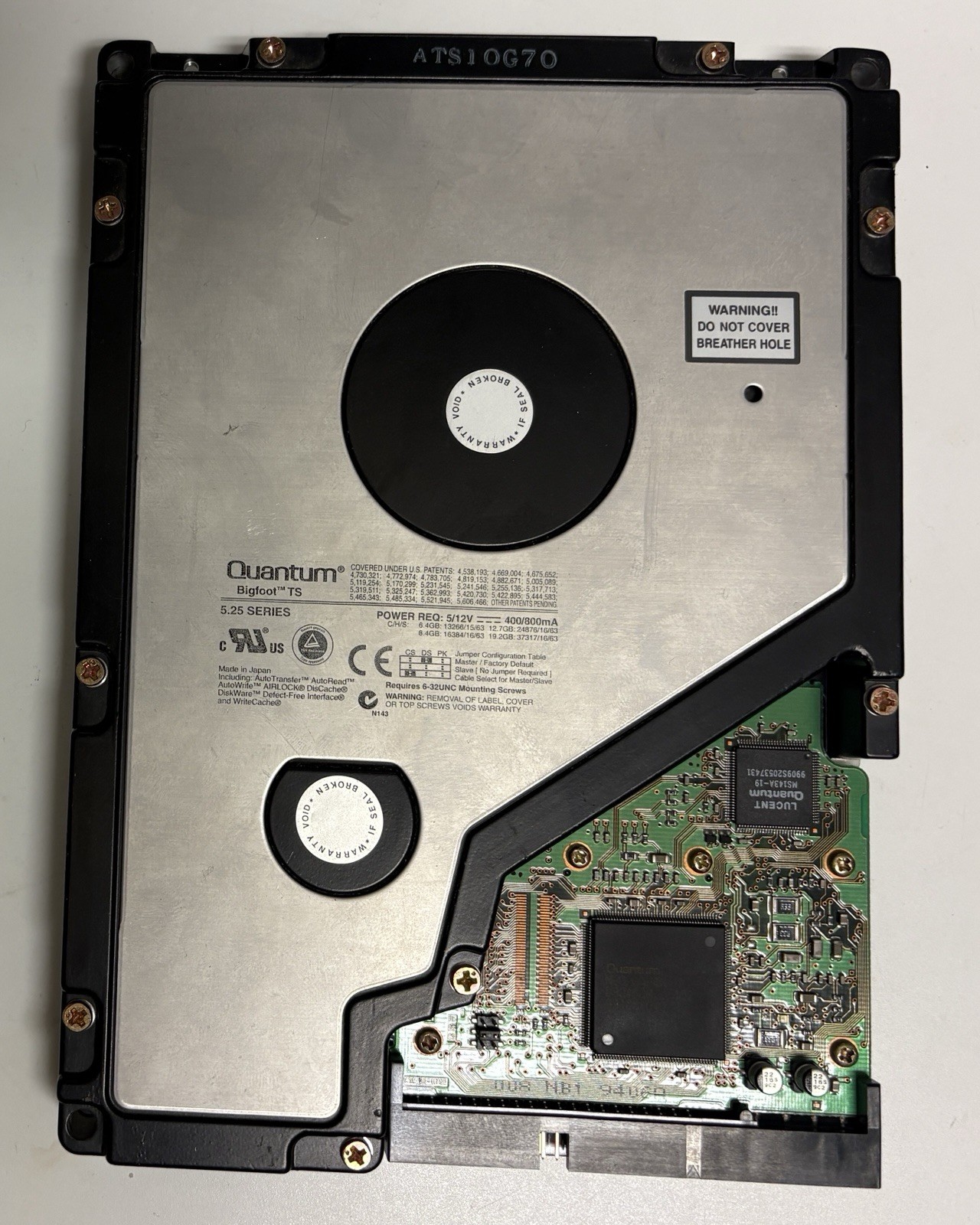 Quantum 8.4 gb 5.25 inch “bigfoot” harddrive