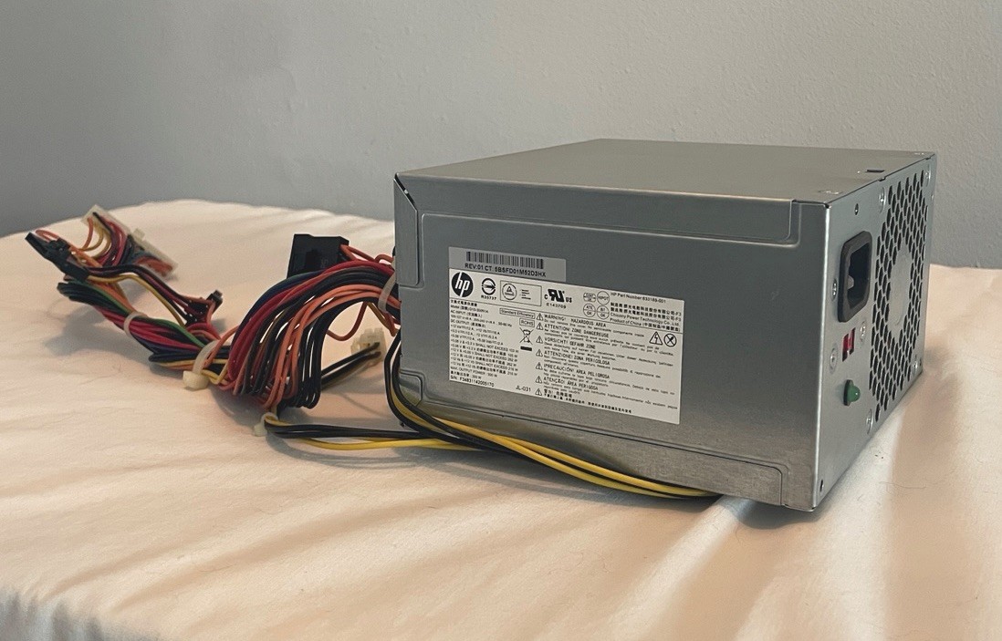HP D10-300N1A ATX Power Supply 300W Silver 24 Pin SATA Molex 633189-001