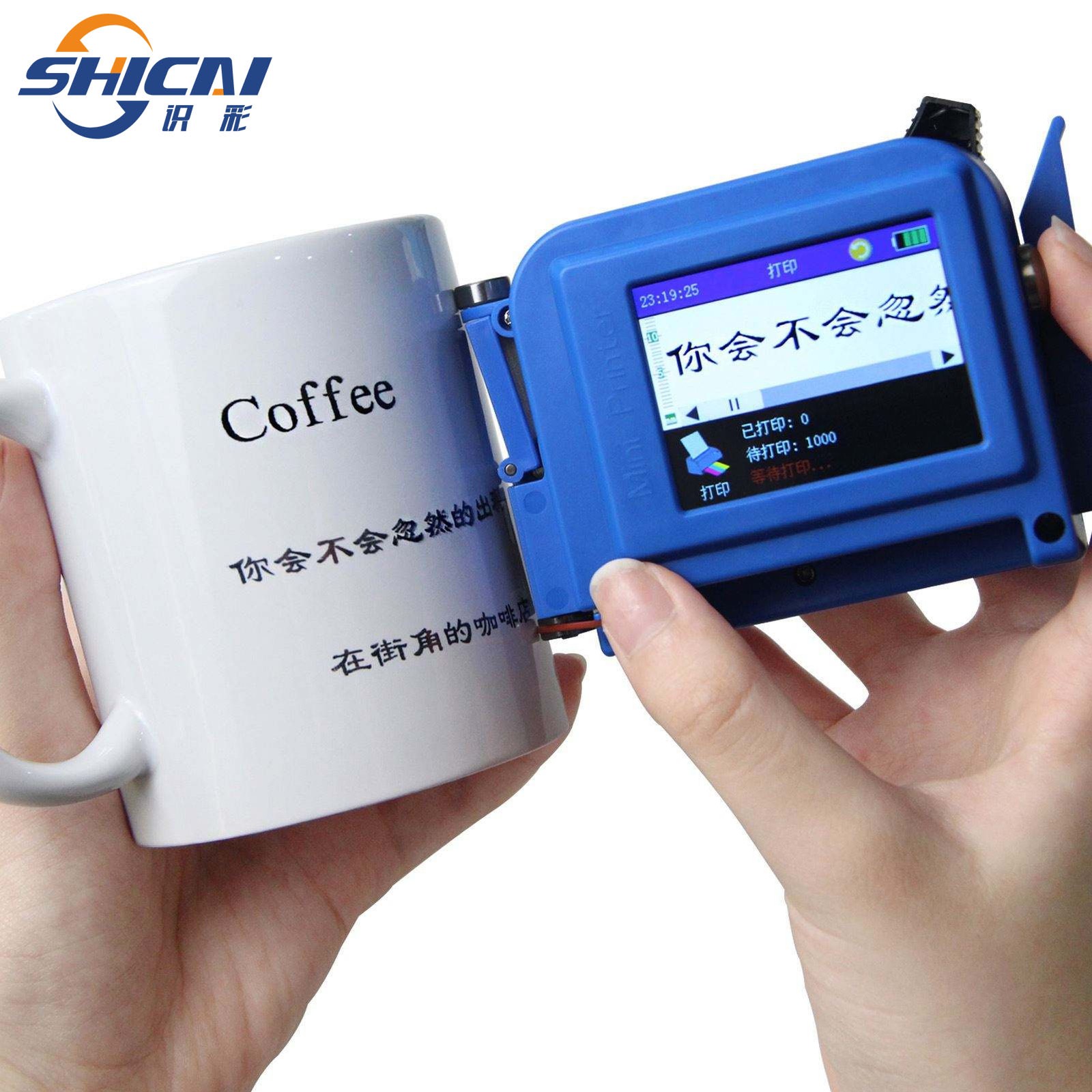 Hot selling mini handheld inkjet printer prints identification date text barcode