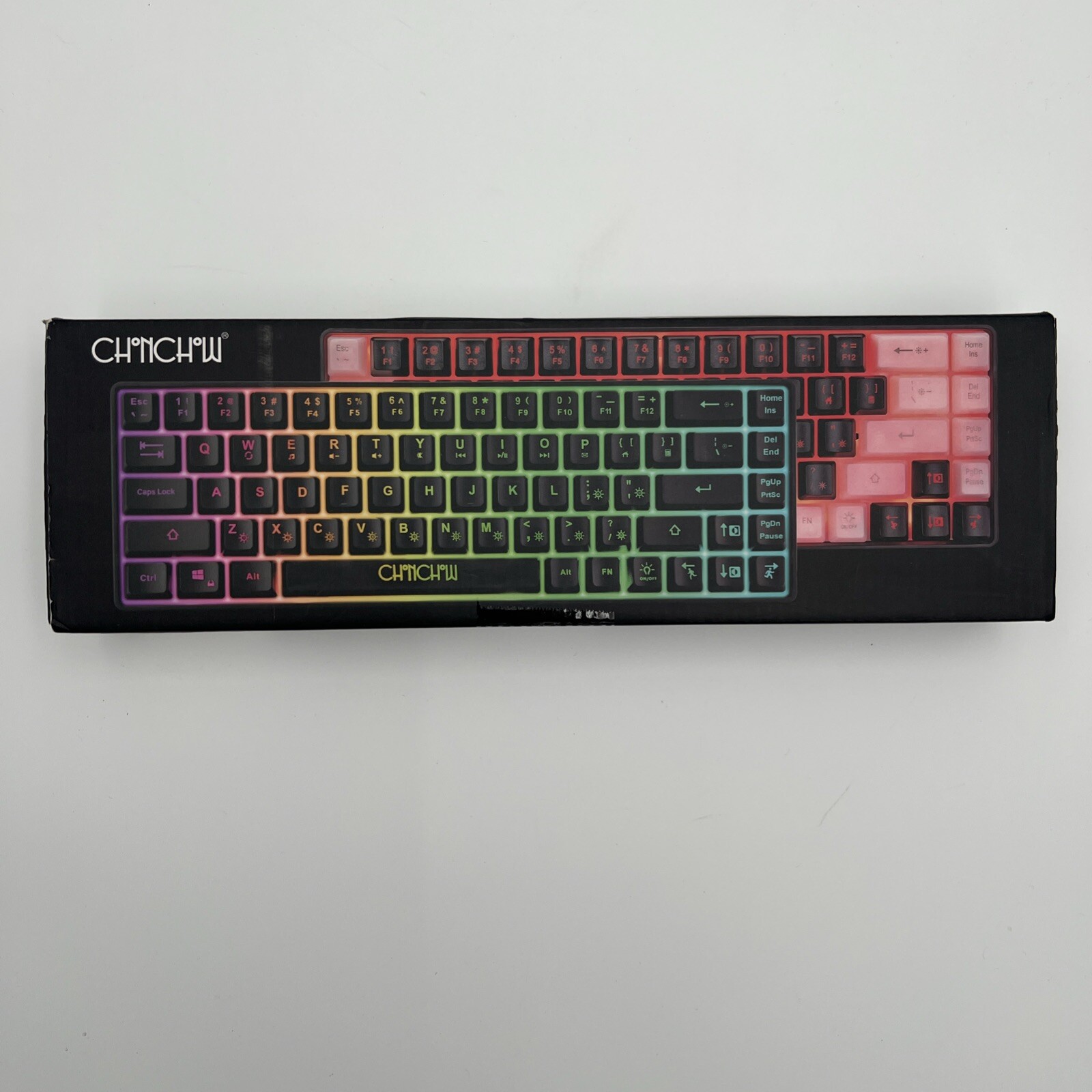 Chonchow Keyboard Gaming Lightup Black & White Keys
