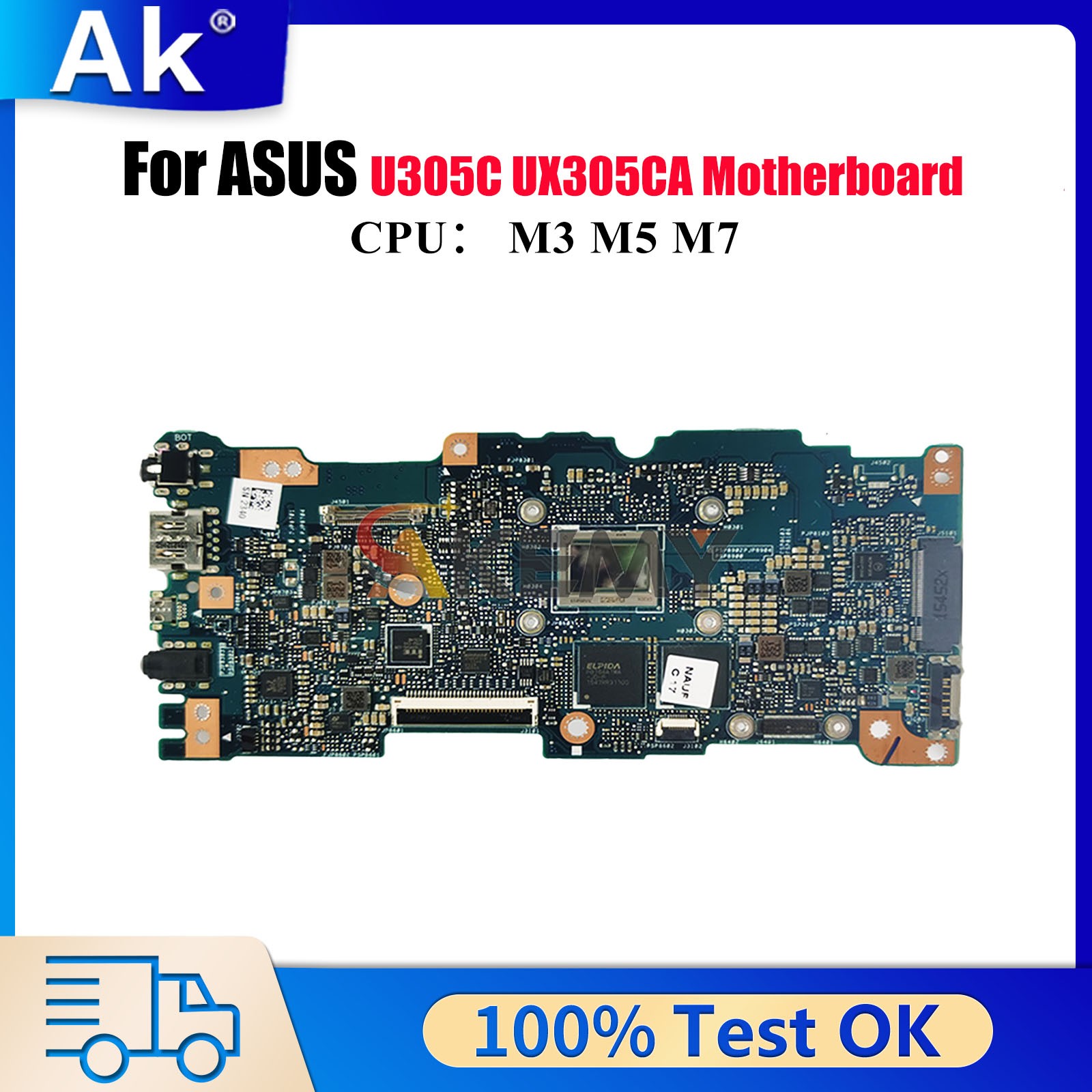 UX305CA Laptop Motherboard For ASUS UX305C U305C Mainboard W/ M3 M5 M7 CPU