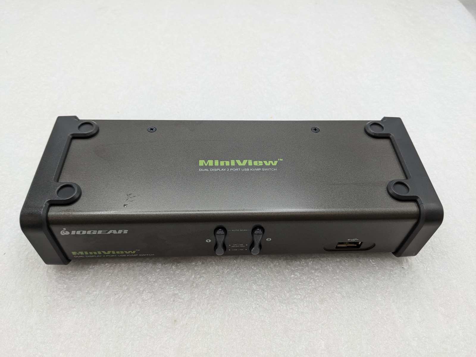 IOGEAR GCS1742 MINIVIEW 2-PORT DUAL VIEW KVM SWITCH NO AC - 