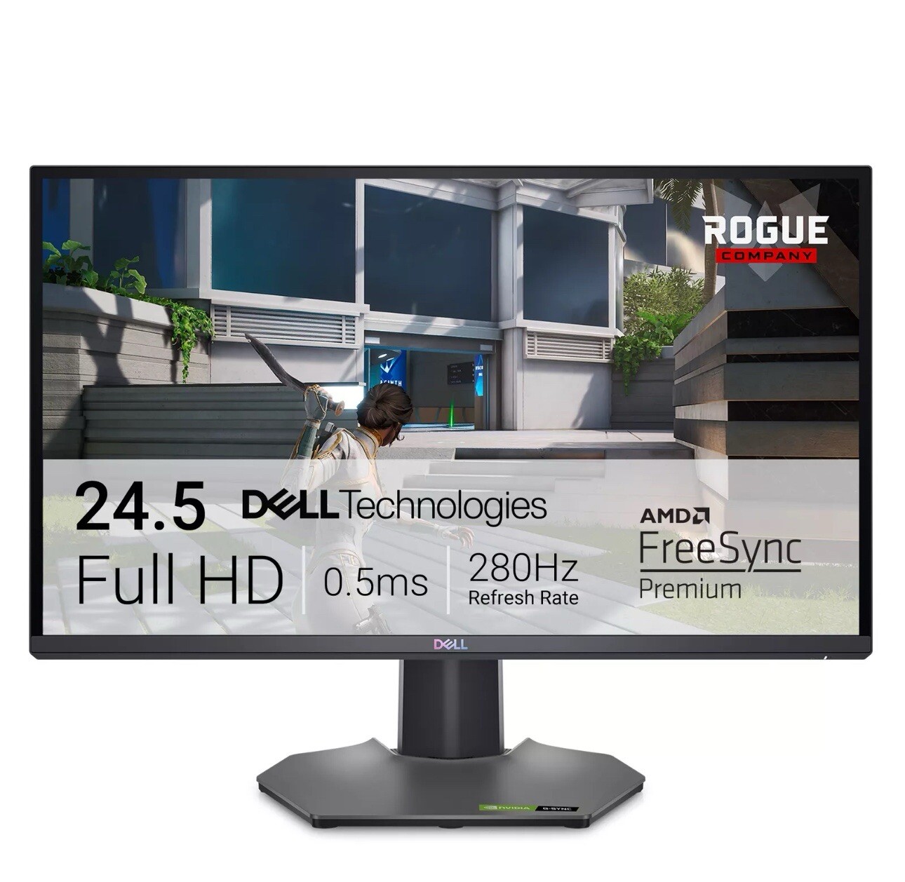 Dell G2524H Gaming Monitor - 24.5-inch FHD (1920x1080) 280Hz 0.5Ms, G-SYNC 