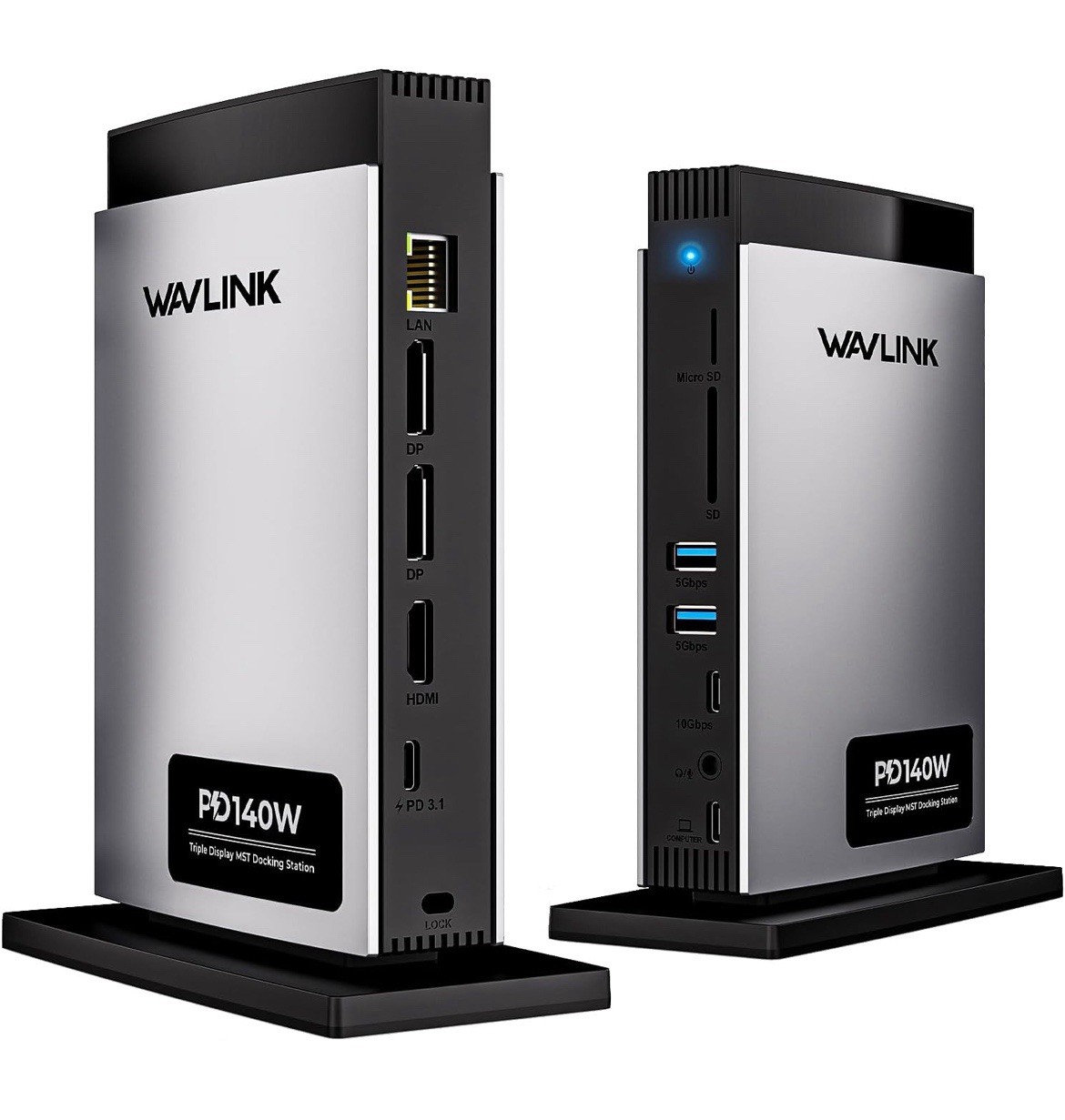 WAVLINK 11-in-1 USB-C Docking Station Triple Display 4K 125W PD3.1 Multiport Hub