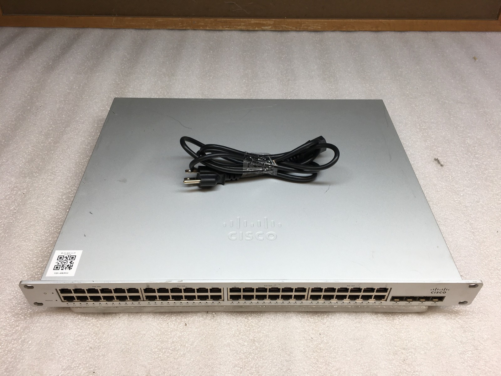 Cisco Meraki MS220-48LP 48-Port Gigabit Ethernet SFP Switch - Unclaimed