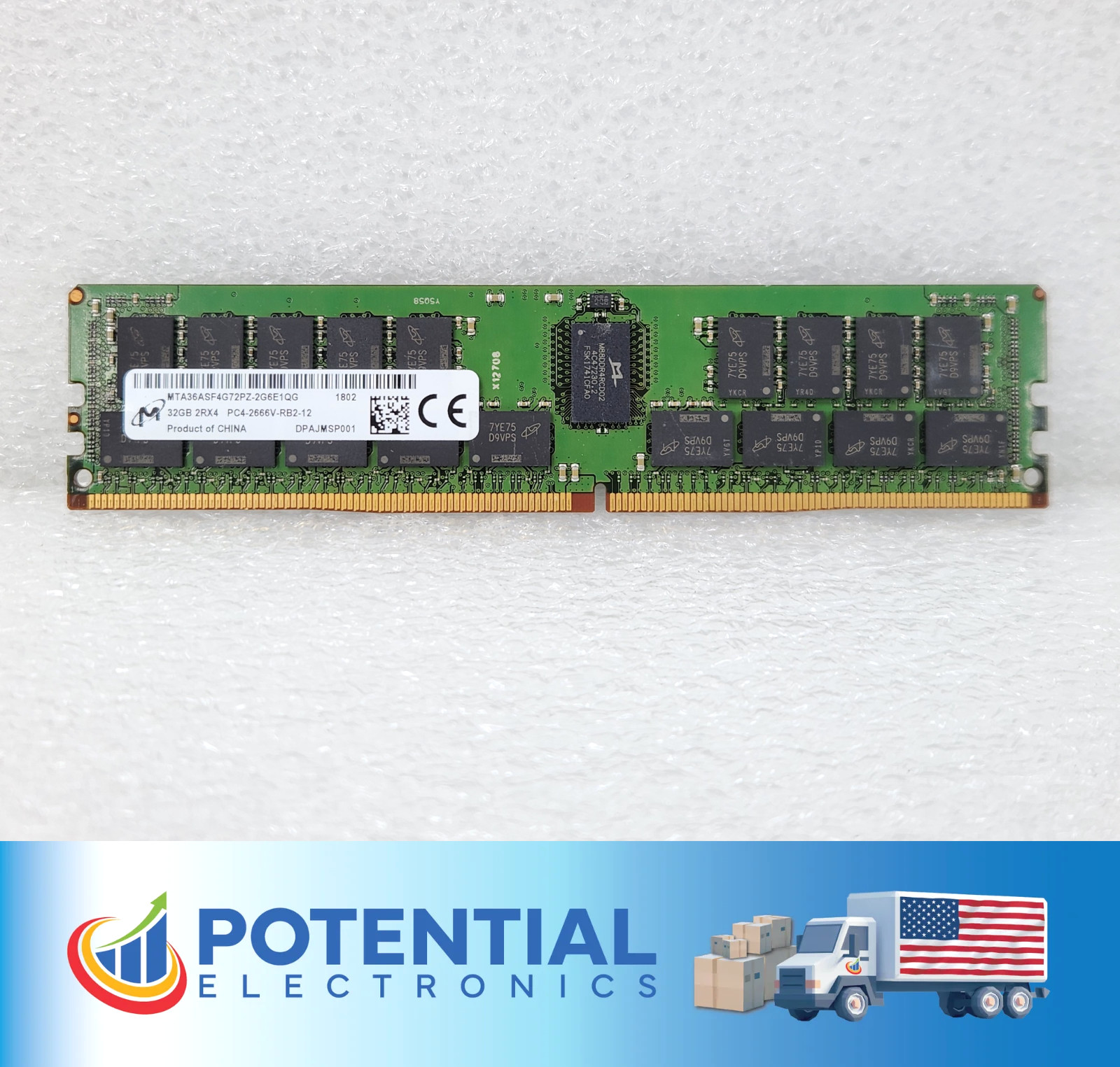 Micron MTA36ASF4G72PZ-2G6 32GB (1x32GB) 2Rx4 PC4-2666V DDR4 Server Memory