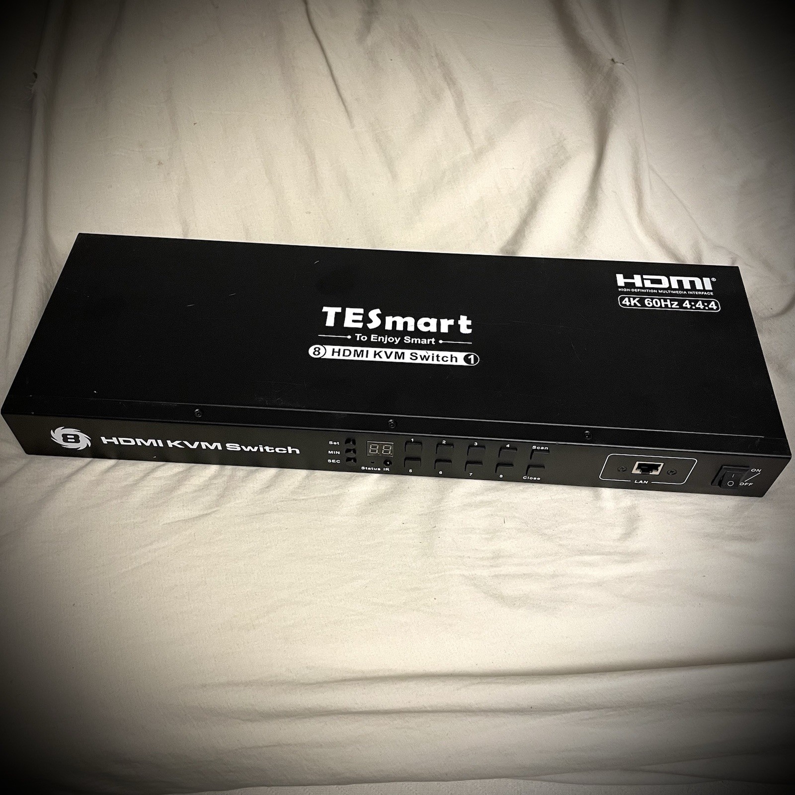 TESmart 8-Port HDMI KVM Switch HKS0801A30 4K 8 PC 1 Monitor No Power Supply*