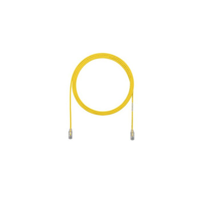 12 ft Panduit UTP28SP12YL 28 AWG Copper Cat 6 UTP Patch Cord Yellow