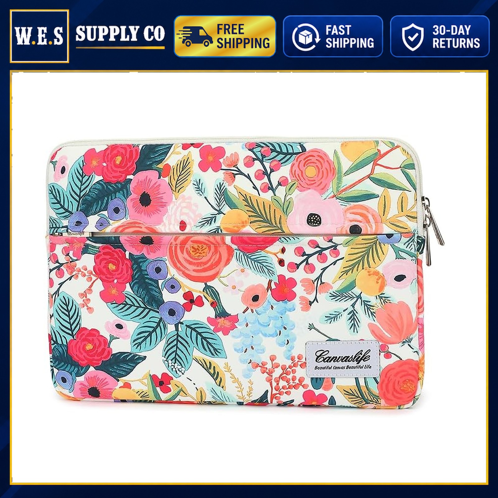 Laptop Sleeve 14 inch Canvaslife Waterproof Shockproof with Front Pocket