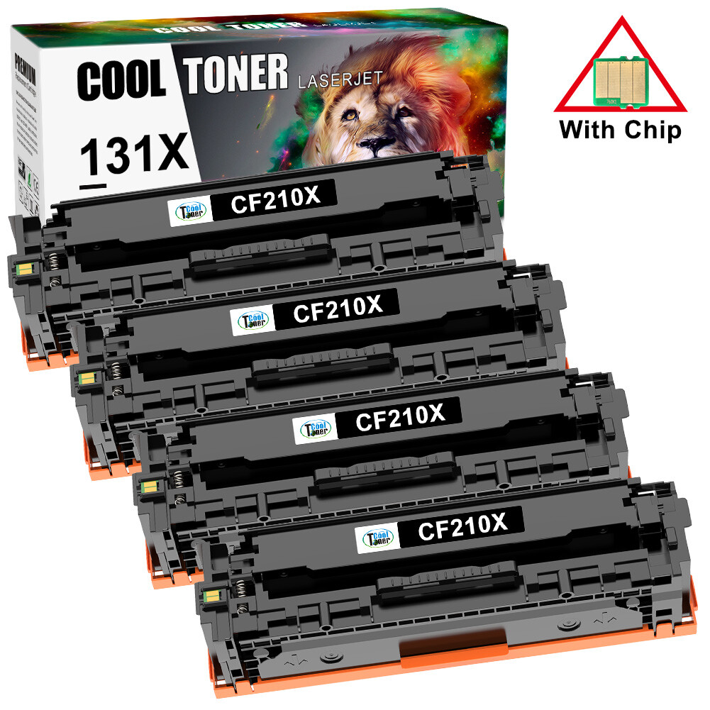 4 PCS Black Toner Compatible with HP CF210A 131A Laserjet Pro 200 M276nw M251nw