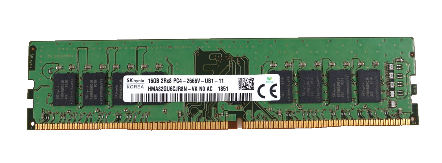 16GB SK Hynix HMA82GU6CJR8N-VK 2666MHz PC4-21300 UDIMM DDR4 Desktop Memory