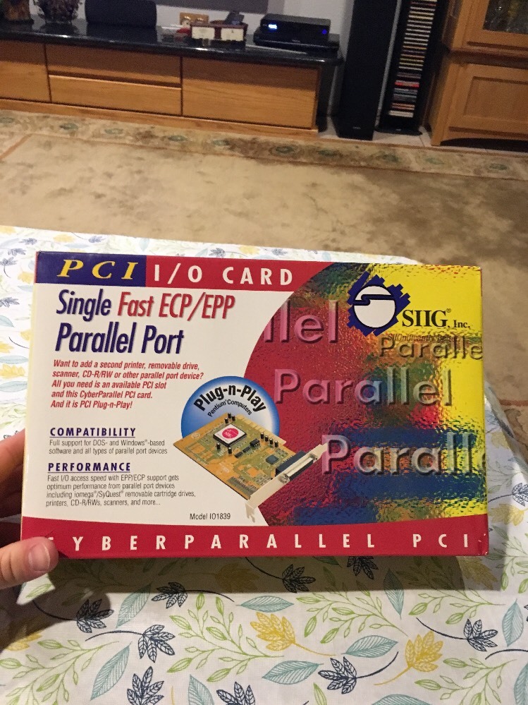 SIIG IO1839 JJ-P00112 PCI CYBERPARALLEL I/O CARD ECP/EPP NEW