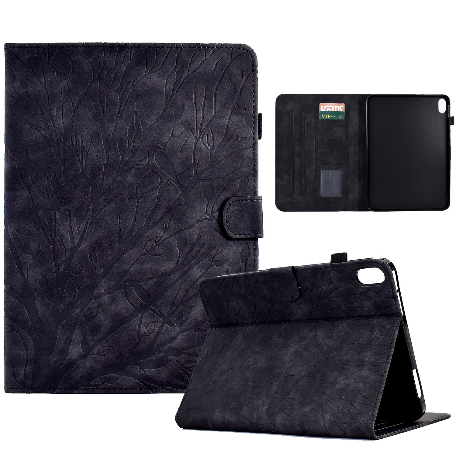 For iPad (A16) 11th/10th Gen/Pro 11/Air 11 Case Embossed PU Leather Stand Cover