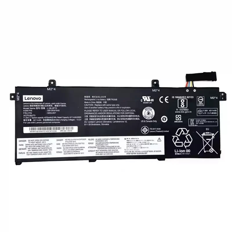 Genuine OEM 51Wh L18L3P73 Battery For Lenovo ThinkPad T14 P43S T490 T495 Series