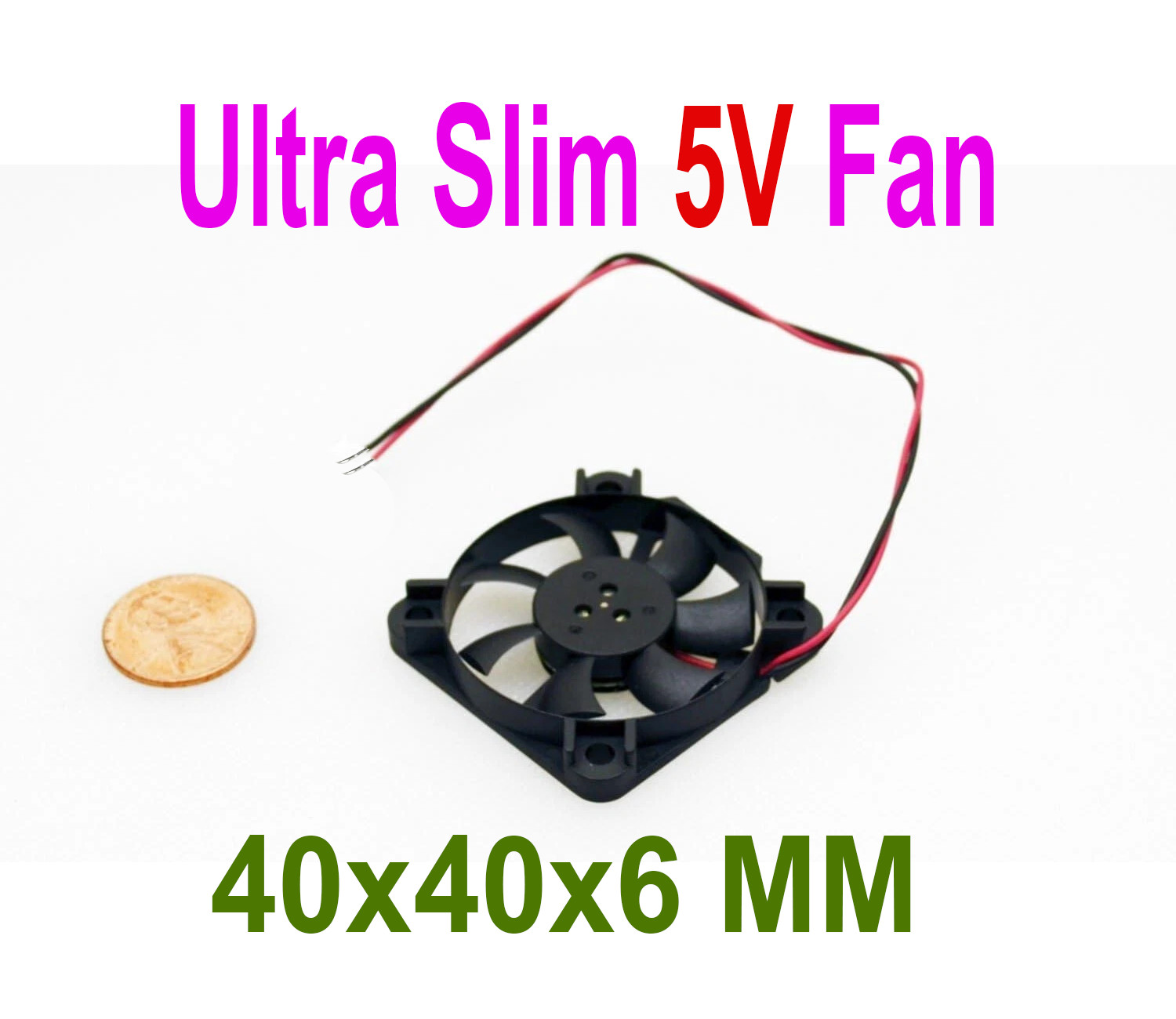 Sunon 5V DC 40x40x6mm Slim Quiet Fan KD0504PEB3-8 0.09A 5000RPM
