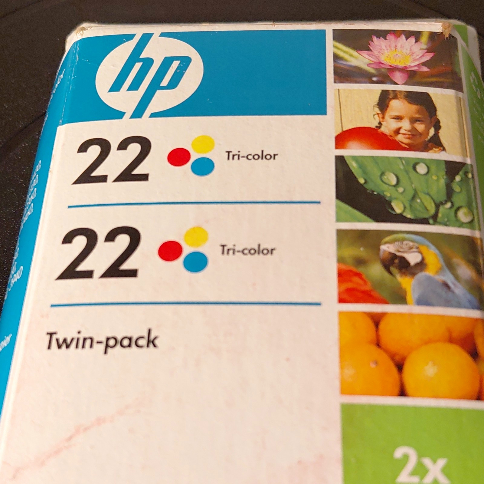 HP Genuine Original 22 Tri-Color Inkjet Cartridges 2-Pack CC580FN D1330