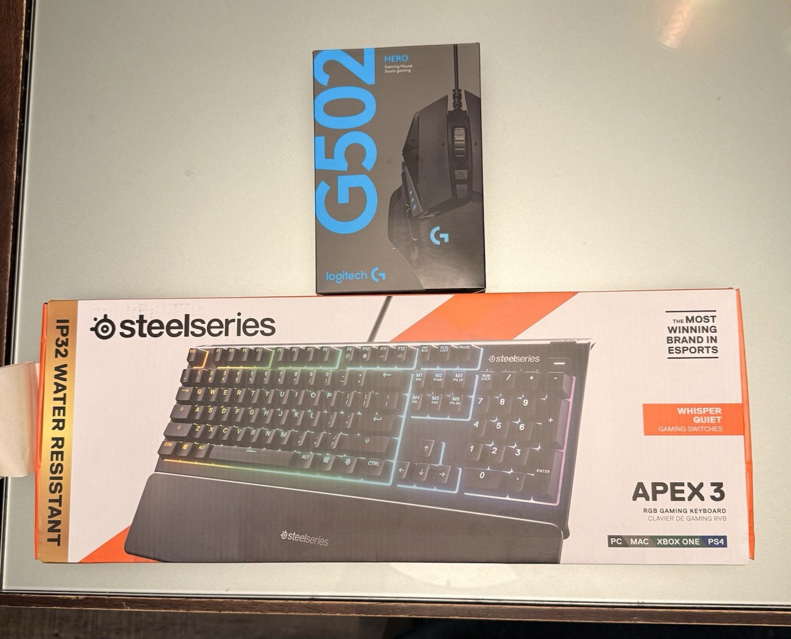 BUNDLE New SteelSeries Apex 3 Full w/ Logitech Black G502 Hero