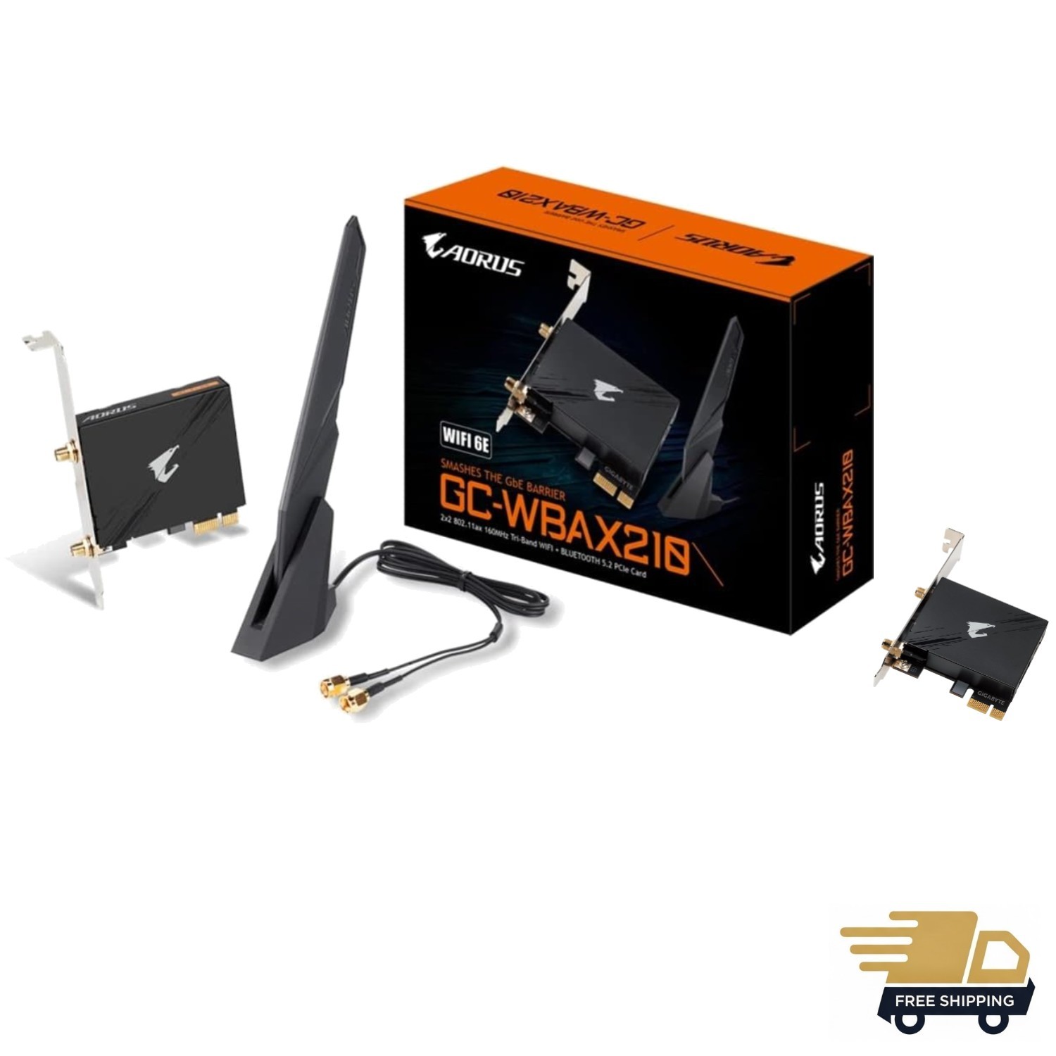 WiFi 6E GC-WBAX210 2x2 802.11ax/ Tri-Band WiFi/Bluetooth 5.2/ PCIe Expansion ...