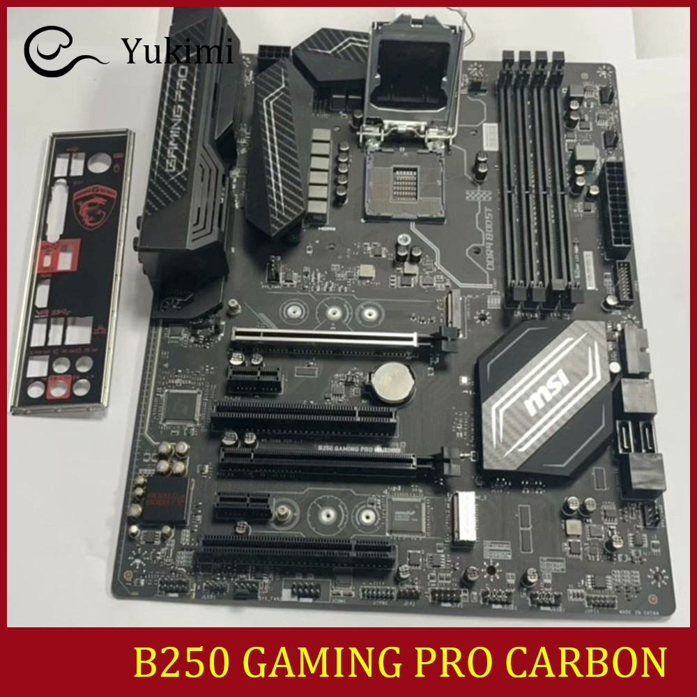 FOR MSI B250 GAMING PRO CARBON DDR4*4 LGA 1151 64GB HDMI DVI-D Ｍotherboard Test