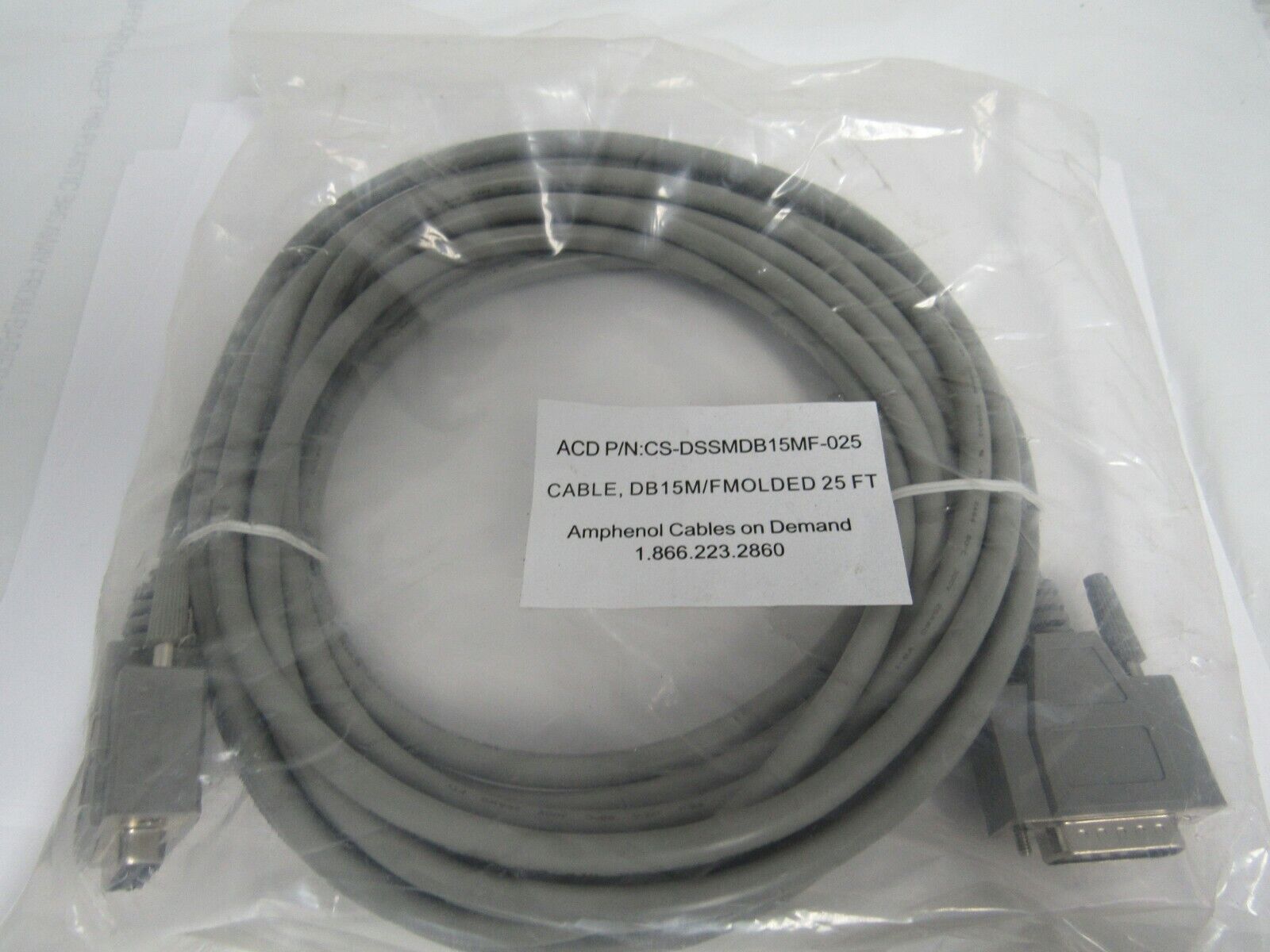 AMPHENOL CABLES ON DEMAND DB15/F MOLDED 25FT