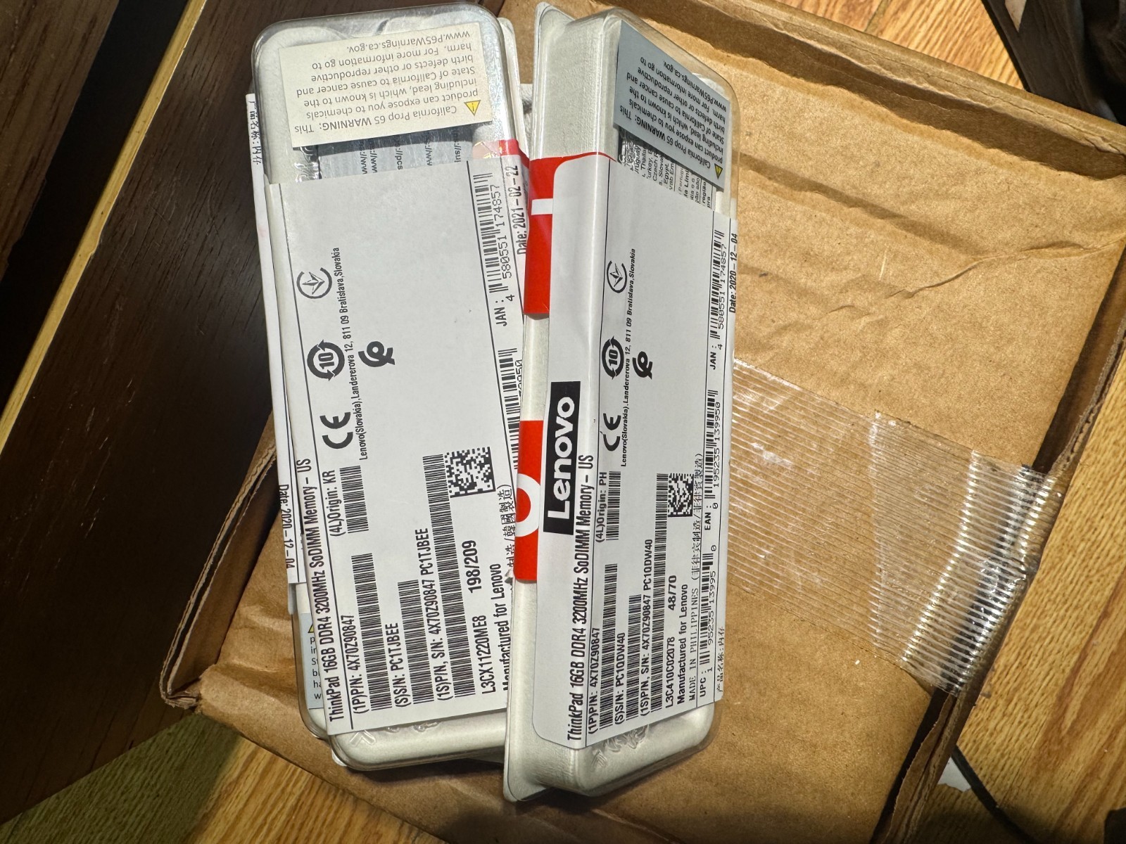 Genuine Lenovo 4X70Z90847  16GB DDR4-3200 PC4-25600 SODIMM Memory  retail box
