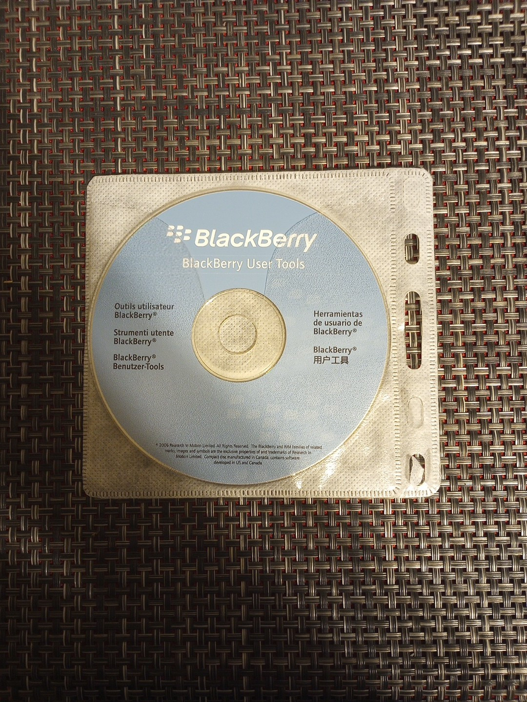 Vintage Blackberry User Tools Software Windows Computer PC CD-ROM 2006 Disc