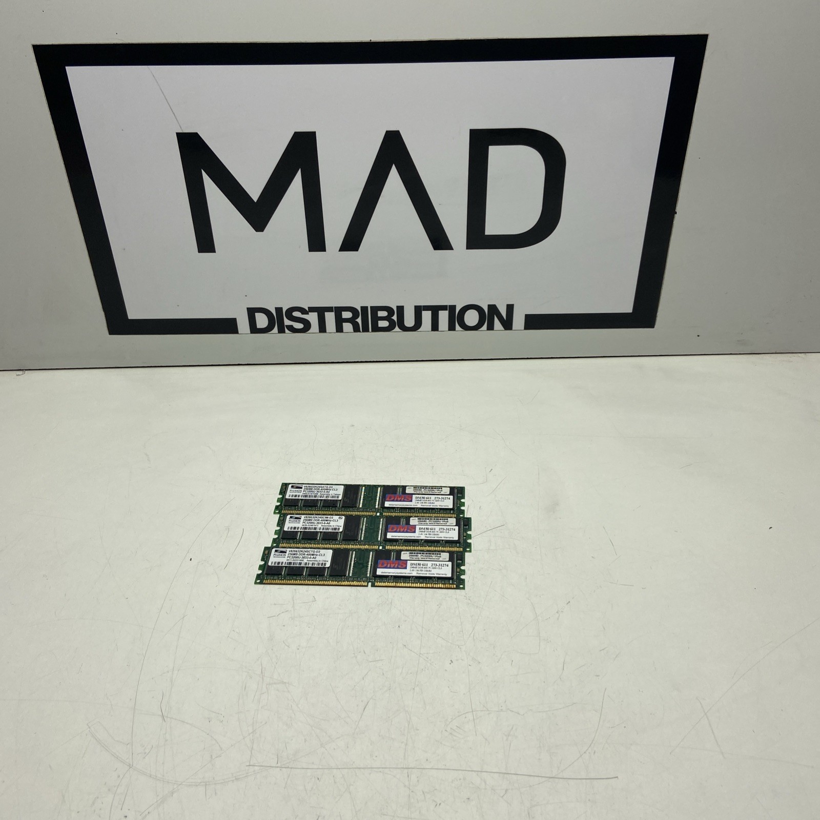 ProMos V826632K24SCTG-D3 256MB DDR-400 (PC-3200) PC-3200U RAM Memory lot of 3