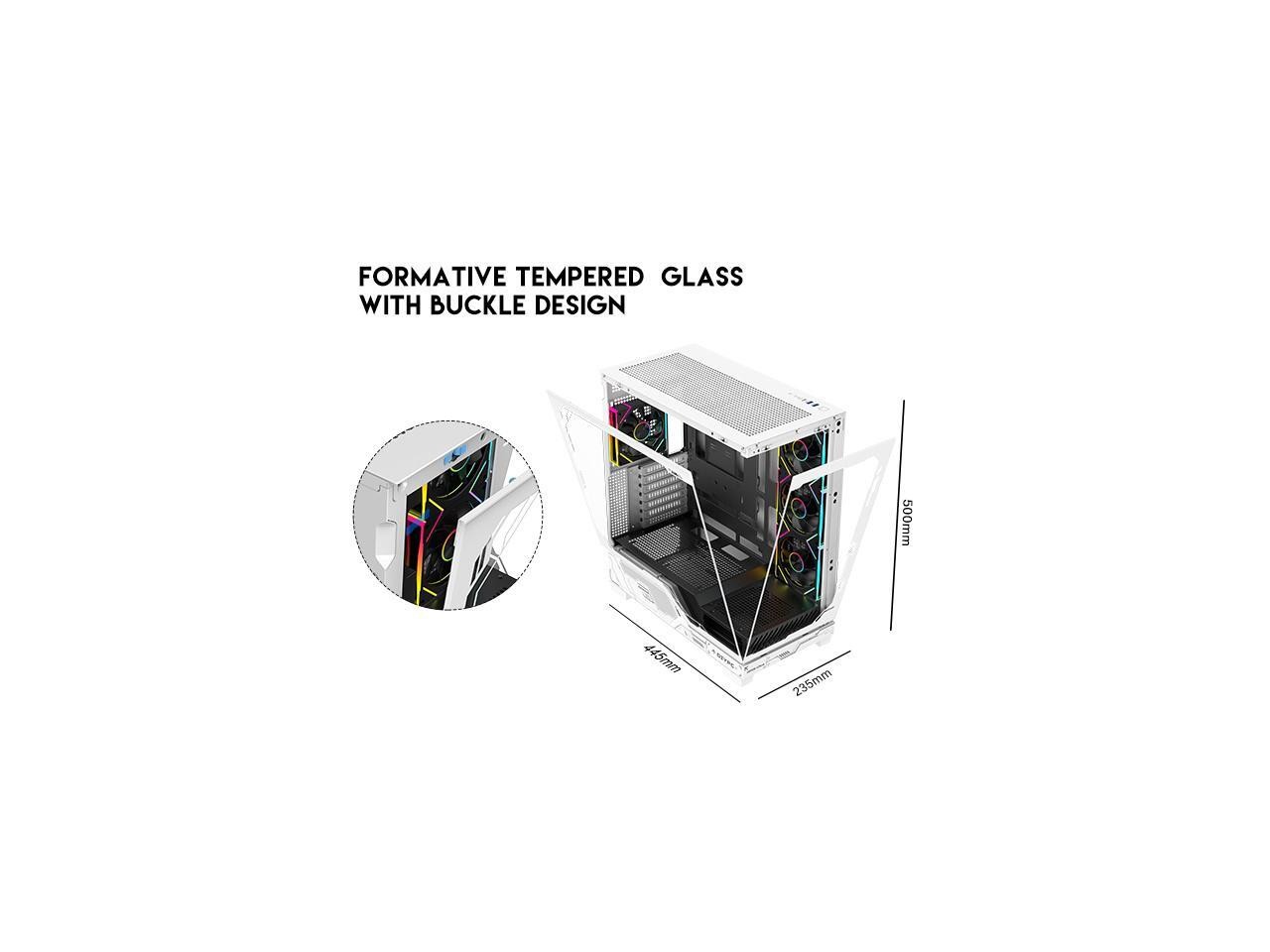 IDX2-Ultra-ARGB Black Dual USB3.0/ 1 x Type C Tempered Glass ATX Gaming DIYPC