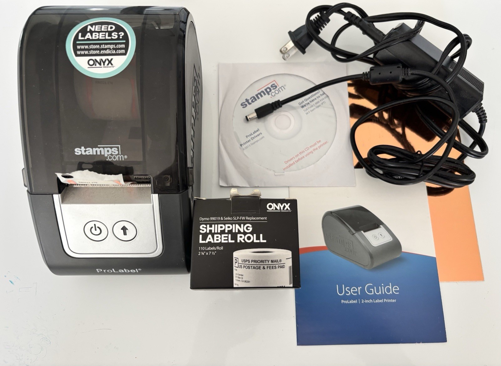 Stamps.com P2 ProLabel Thermal Printer - Stamps and Shipping Labels Included