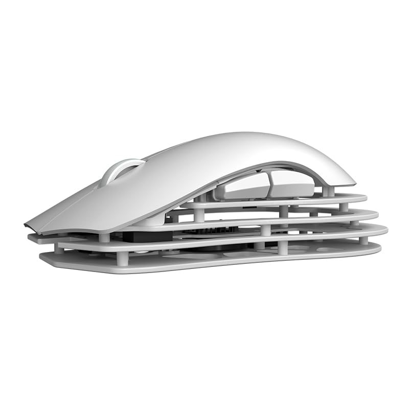 AJAZZ M259 Magnesium Aluminum Alloy Mouse, BT/2.4G/USB-C Lightweight Mice (Wh...