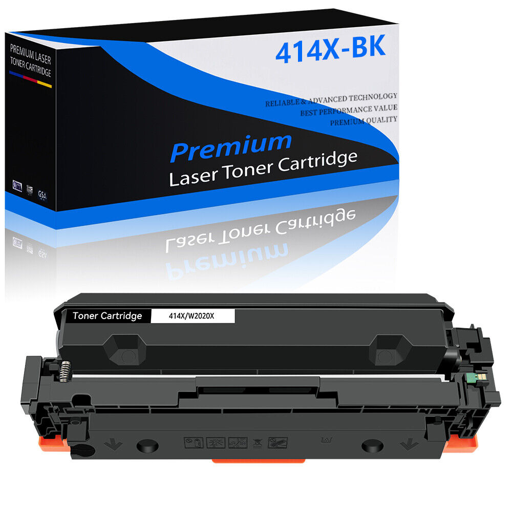 1 Pack High-Yield Black Compatible Toner Cartridge for HP 414X W2020X with Chip