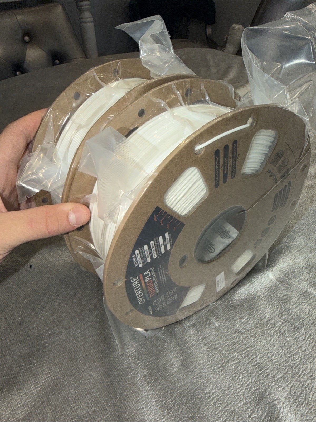 OVERTURE ASA Filament 2 Pack 1.75mm, 1kg (2.2lbs) 3D Printer Filament, White.