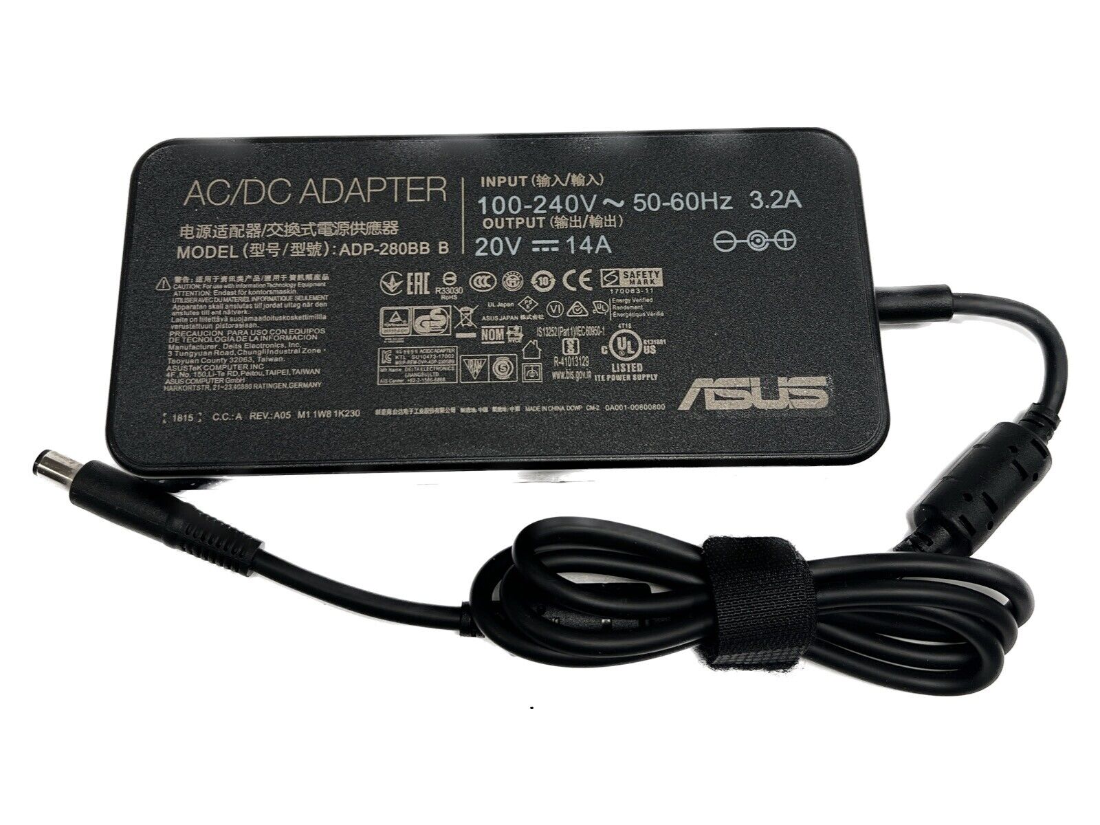Genuine 280W AC Adapter Charger ASUS ROG Swift PG32UQX Monitor Power Supply