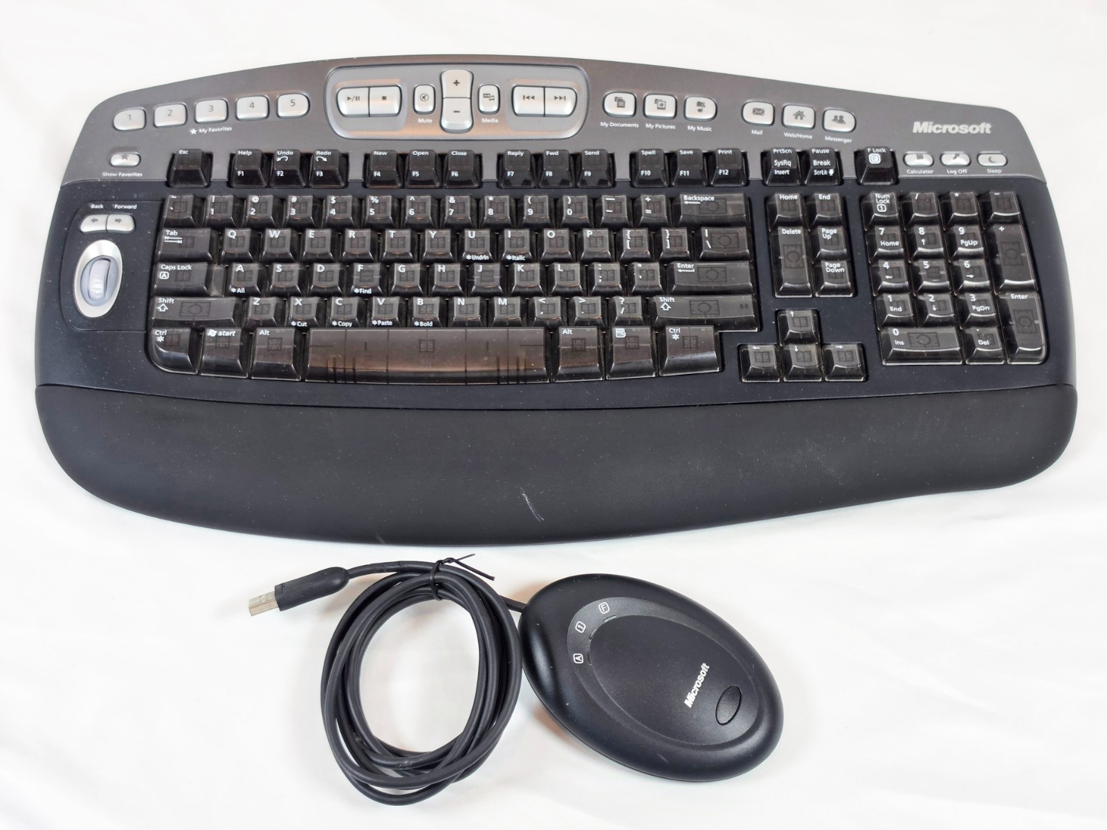 Microsoft 1011 Wireless Desktop Elite Keyboard w/ Dongle Receiver 