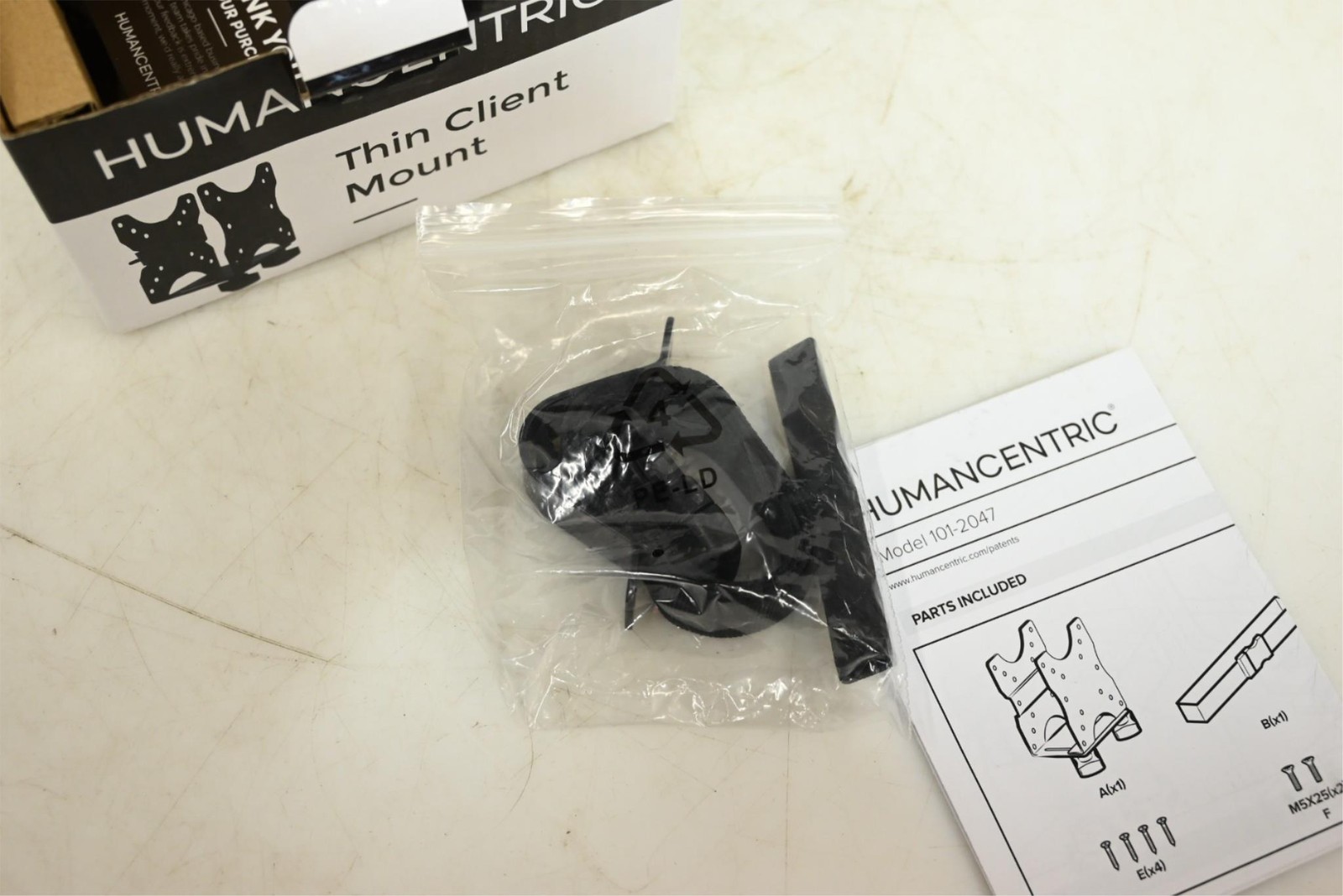 HumanCentric 101-2047 Thin Client Mount Bracket for Mini PC or Computer