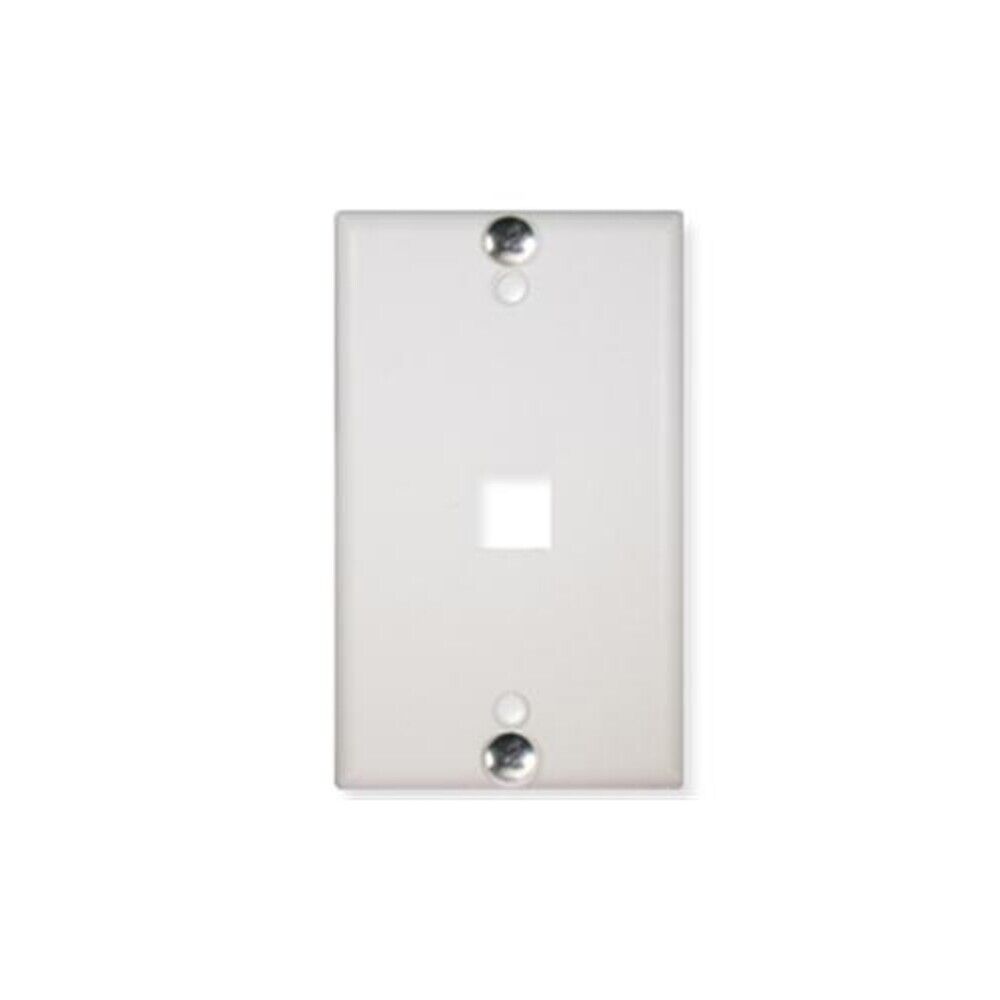Icc IC107FFWWH Wall Plate - Phone - Flush - 1-Port - White