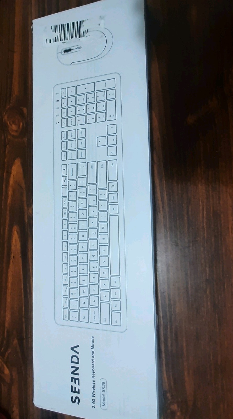  Wireless Keyboard Mouse Combo, Black & Silver, Model: SK38 brand: Seenda 