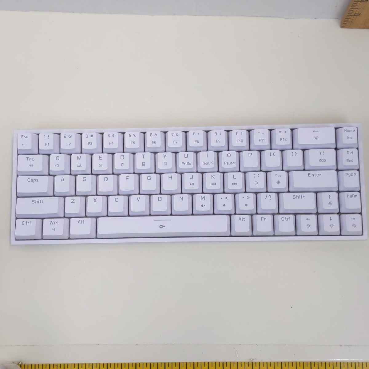 TMKB T68SE Mechanical Keyboard Cherry MX Red Linear USB C White Wired Gaming